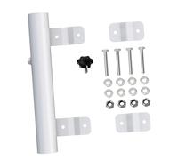 KiBcsLic Portabandiera in Acciaio al Carbonio per Veicoli Roulotte Furgoni Design Regolabile Supporto Solido Adatto per Viaggi All'aperto, Pomello Esagonale Bianco