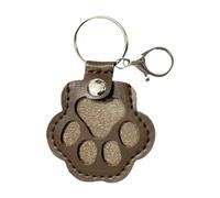 KiBcsLic Portachiavi Memoriale in Pelle PU con Custodia per di Cane E Gatto Design a Forma di Zampa Perfetto per Ricordare Il Tuo Animale Domestico Adatt, Marrone Scuro