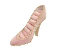 KiBcsLic Portagioielli, Scarpe con Tacco Alto, Organizer per Gioielli, Supporto per Scrivania, Rosa