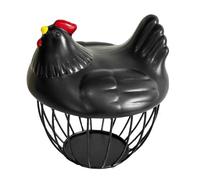 KiBcsLic Portauova in Coperchio a Forma di Pollo, Ideale per La Cucina, Nero