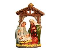 KiBcsLic Presepe di Natale Figurina Ornamento Decorazione Sacra Famiglia Statuetta da Collezione Robusta Adatto per Regalo di Feste E per Lo Spirito Natalizio, Style a