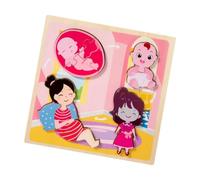 KiBcsLic Puzzle in Legno Giocattolo a Incastro Tavola Didattica Puzzle per Bambini Gioco per Sviluppo Cognitivo con Design sul Mondo della Natura Adatto Come, Donne