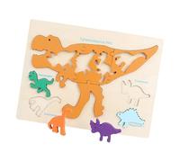 KiBcsLic Puzzle in Legno Tavola di Corrispondenza Giocattolo di Apprendimento Educativo con Forme Animali per Le Abilità Cognitive Adatto per Regali di, Dinosauro