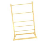 KiBcsLic Ribbon Organizer Rack Organizzatore Scaffale Porta Bobine Avvolgitori Metallo Robusto Adatto per Artigiani Sala Cucito Negozio Fioraio, Oro