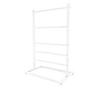 KiBcsLic Ribbon Organizer Rack Organizzatore Scaffale Porta Bobine Avvolgitori Metallo Robusto Adatto per Artigiani Sala Cucito Negozio Fioraio, Bianco