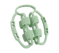 KiBcsLic Rullo Massaggio Gambe Rullo Manuale 8 Ruote Ergonomico Anello Regolabile Accessorio Portatile PP Durevole Adatto per Utilizzo Domestico Sportivo Pales, Verde