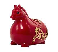 KiBcsLic Salvadanaio a Forma di Cavallo, Salvadanaio, Cinese 2026, Salvadanaio per Ragazzi E Ragazze, Rosso, S