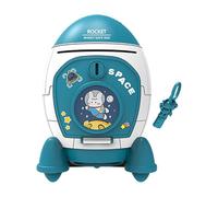 KiBcsLic Salvadanaio a Forma di Nave per Bambini, Giocattolo Educativo Leggero per Il Risparmio, Blu
