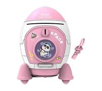 KiBcsLic Salvadanaio a Forma di Nave per Bambini, Giocattolo Educativo Leggero per Il Risparmio, Rosa