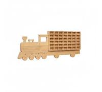 KiBcsLic Scaffale a Forma di Treno Multi-Scomparto Espositore in Legno da Parete Struttura Robusta Arredo Decorativo per Collezionisti, Camera