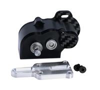 KiBcsLic Scatola del Cambio RC Cambio Completo per Cingolati Trasmissione in Alluminio CNC con Ingranaggi in Acciaio E Albero in Titanio Adatto per Modelli Ca, Nero