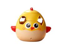 KiBcsLic Scatola per l'ordinamento delle forme, giocattolo didattico con blocchi testurizzati per lo sviluppo cognitivo dei più piccoli, Pulcino