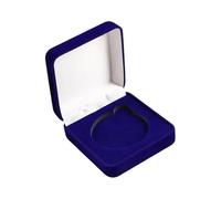 KiBcsLic Scatola Portamonete Espositore Monete Custodia Espositiva Velluto Porta Monete Collezione Regalo Scatola Gioielli Presentazione per Moneta Commemorati, Blu