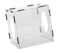 KiBcsLic Scatola Raccoglipolvere per Levigatura, Copertura Antipolvere Portatile con 2 Fori, Vassoio in Acrilico Trasparente, Gabbia Raccoglipolvere per, 30x30x30 Cm
