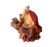 KiBcsLic Scena Persone Figura Statuetta Modello Resina Personaggio Scenario Passeggero Dipinto a Mano Adatta per Diorama Paesaggistico Edificio, Bevi Il tè Uomo Rosso