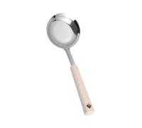 KiBcsLic Schiumarola Cucchiaio Skimmer Acciaio Inox con Manico Ergonomico Colino a Rete Sottile Utensile Cucina Multiuso per Scolare Adatta a Brodi Friggere Ho, Albicocca