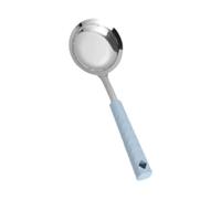 KiBcsLic Schiumarola Cucchiaio Skimmer Acciaio Inox con Manico Ergonomico Colino a Rete Sottile Utensile Cucina Multiuso per Scolare Adatta a Brodi Friggere Ho, Blu