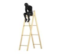 KiBcsLic Scultura | Design Moderno Europeo, Statuetta del Pensatore, Soprammobile in Lega, per Studio, Mobile Bar, S
