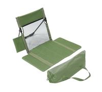 KiBcsLic Sedia Pieghevole da Spiaggia Sedile da Terra Sdraio da Viaggio Poltrona da Stadio Portatile con Borsa in Materiale Durevole Adatta per Il Tempo Liber, Verde