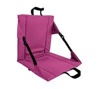 KiBcsLic Sedile da Stadio Cuscino con Schienale Sedia Pieghevole Tappeto da Pavimento Posto da Esterno Compatto E Leggero Adatto per Concerti Campeggio E Spia, Rosa Rossa