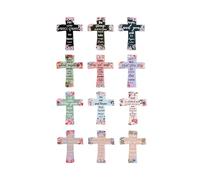 KiBcsLic Segnalibro Croce con Marcatori Magnetici Versetti Biblici Accessorio Da Collezione Compatto Ispirazione Cristiana Adatto per Studenti Regalo Spiritual, Style a