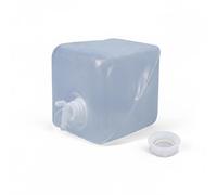 KiBcsLic Serbatoio Acqua Pieghevole 5L Riutilizzabile Contenitore Acqua con Rubinetto a Prova di Perdite Attrezzatura da Campeggio per Escursione, 10L, Con Rubinetto Finitura Opaca