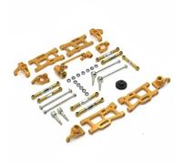 KiBcsLic Set Componenti Sospensioni Auto RC Facile da Installare Braccetti Sospensione Auto Radiocomandata Lavorazione CNC di Precisione per Hobbisti, Gold