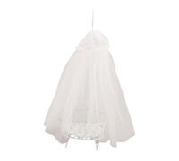 KiBcsLic Set Culla E Baldacchino 1:12, Letto in Miniatura per Casa delle Bambole, Letto per Bambini per Scene di Vita, Bianco