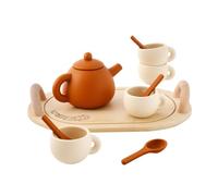 KiBcsLic Set da Cucina in Silicone per Bambini per attività di Finzione All'ora del tè, con Vassoio