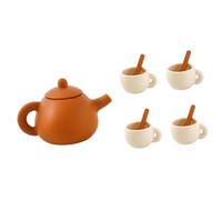 KiBcsLic Set da Cucina in Silicone per Bambini per attività di Finzione All'ora del tè, Nessun Vassoio