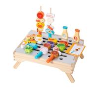 KiBcsLic Set da Gioco in Legno con Modello Giocattolo per Esercitare I Movimenti delle Mani, I Bambini Riconoscono Il Cibo
