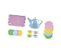 KiBcsLic Set da tè per Bambini, Set da Gioco per Il tè del Pomeriggio, Giocattolo Educativo da Principessa con Teiera E Tazza per Bambine dai 3 Ai 6 Anni, Blu