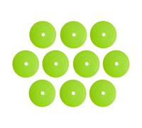 KiBcsLic Set di 10 Dischi Piatti per L'allenamento 'agilità nel Calcio E nel Basket, Marcatori da 15 Cm, Verde