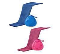 KiBcsLic Set di 2 Asciugamani rinfrescanti per Sport, Asciugamano ghiacciato, Dimensioni 11,81x23,62 Pollici, Blu Rosa Rosso