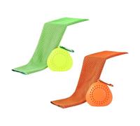 KiBcsLic Set di 2 Asciugamani rinfrescanti per Sport, Asciugamano ghiacciato, Dimensioni 11,81x23,62 Pollici, Verde Arancione