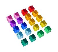 KiBcsLic Set di 20 Mattoncini Acrilici Arcobaleno Da Impilare per