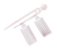 KiBcsLic Set di 3 Mini Perline Da Stirare Da 2,6 Mm con Pinzette E Vassoio di Raccolta Perline Da Stirare per Progetti Artigianali, Bianco