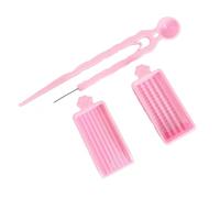 KiBcsLic Set di 3 Mini Perline Da Stirare Da 2,6 Mm con Pinzette E Vassoio di Raccolta Perline Da Stirare per Progetti Artigianali, Rosa