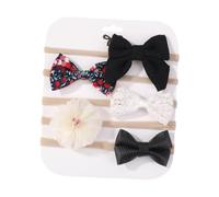 KiBcsLic Set di 5 fasce per capelli da neonata con fiocco, fiocchi portatili per bambini dai 3 ai 6 mesi, idea regalo, Style C