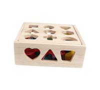 KiBcsLic Set di Attività con Scatola per L'ordinamento Delle Forme per Bambini Piccoli con Focus Sullo Sviluppo Cognitivo, 21 Buchi, Taglia unica bambino