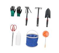 KiBcsLic Set di Attrezzi per, Secchiello, Rastrello E Strumenti per Il Giardinaggio, M