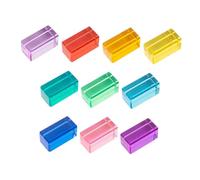 KiBcsLic Set di Blocchi Da Costruzione Creativi con Cubi Acrilici Arcobaleno per Lo Sviluppo Dei Bambini, 10 Pezzi, Taglia unica bambino