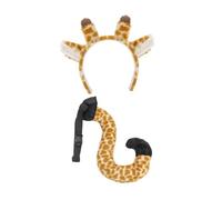 KiBcsLic Set di Cerchietto E Coda con Orecchie, Morbide E Graziose Orecchie di Animali per Balli di Fine Anno, Feste, Regali di Danza, Giraffa
