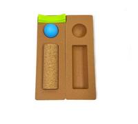 KiBcsLic Set di Equilibrio in Materiale Vegetale Ergonomico Blocco da Materiale Vegetale Delicato Sui Pavimenti Balance Board per, Set Di Bilanciamento In Sughero Con Palla In Silicone 10 30cm