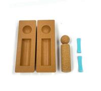 KiBcsLic Set di Equilibrio in Materiale Vegetale Ergonomico Blocco da Materiale Vegetale Delicato Sui Pavimenti Balance Board per, Set Di Bilanciamento In Sughero 10 30cm