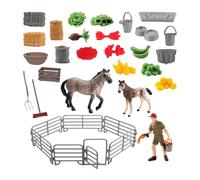 KiBcsLic Set di Gioco con Personaggi, Giocattolo Cavalcabile, Set Ippico, Giocattolo Realistico per Neonati, 10207