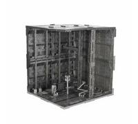 KiBcsLic Sfondo Hangar in Plastica Base Diorama da Assemblare Scena Angolare, Vt-116-34