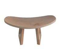 KiBcsLic Sgabello da Meditazione Compatto Sgabello da Pratica Legno con Seduta Curva per Casa, Grande 42 21 20 CM, Marrone