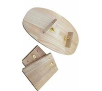 KiBcsLic Sgabello da Meditazione in Design in Legno Semplice Sgabello da Pratica Fisica in Legno Robusto Portatile per Inginocchiarsi per Principianti, Noce, M Con Fibbia