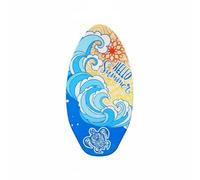 KiBcsLic Skimboard Bambini Tavola da Spiaggia Poplar Leggero Allenamento Equilibrio Facile Utilizzo per Pratica Equilibrio Attività All’aperto Allenamento Bambini Spiaggia , 41 Inch , Summer Wave
